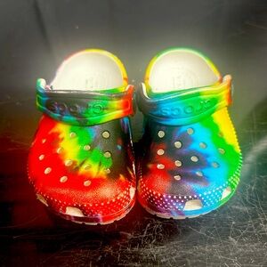 Toddler Rainbow Crocs size 4